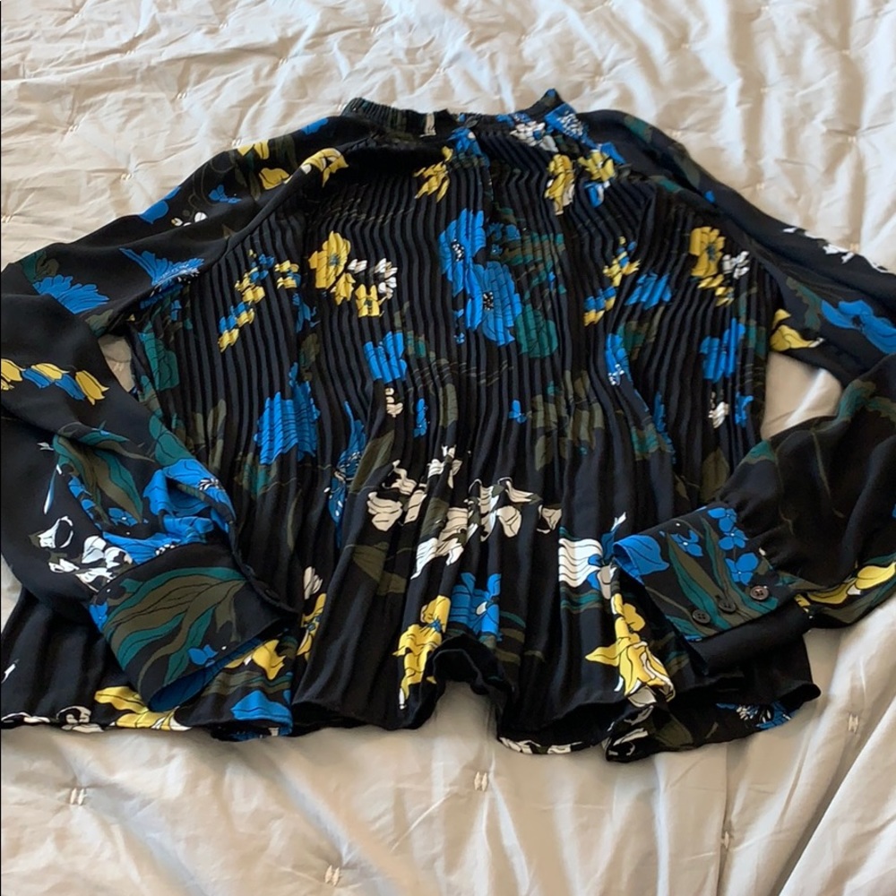 Pleat front blouse